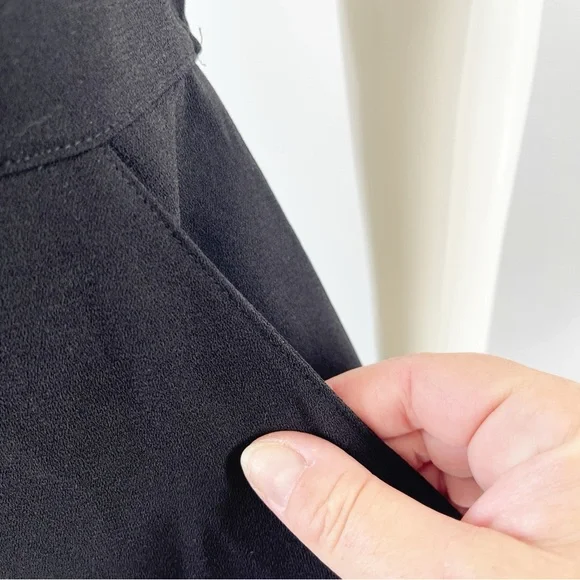 Madewell Jumpsuit Black Wide Leg Sleeveless Tie Back Square Neck Size 6 - Picture 4 of 11